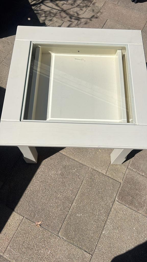 Bijzettafel/salontafel, Huis en Inrichting, Tafels | Salontafels, Glas, Minder dan 50 cm, Rechthoekig, 50 tot 100 cm