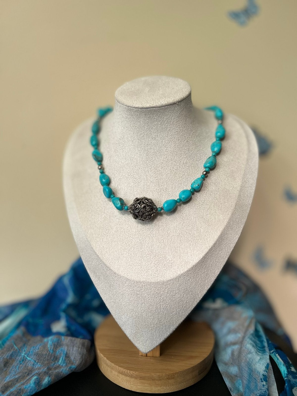 Turkoois turquoise sleeping beauty Arizona geluk zeldzaam, Met hanger, Blauw, Magnolia11, Nieuw
