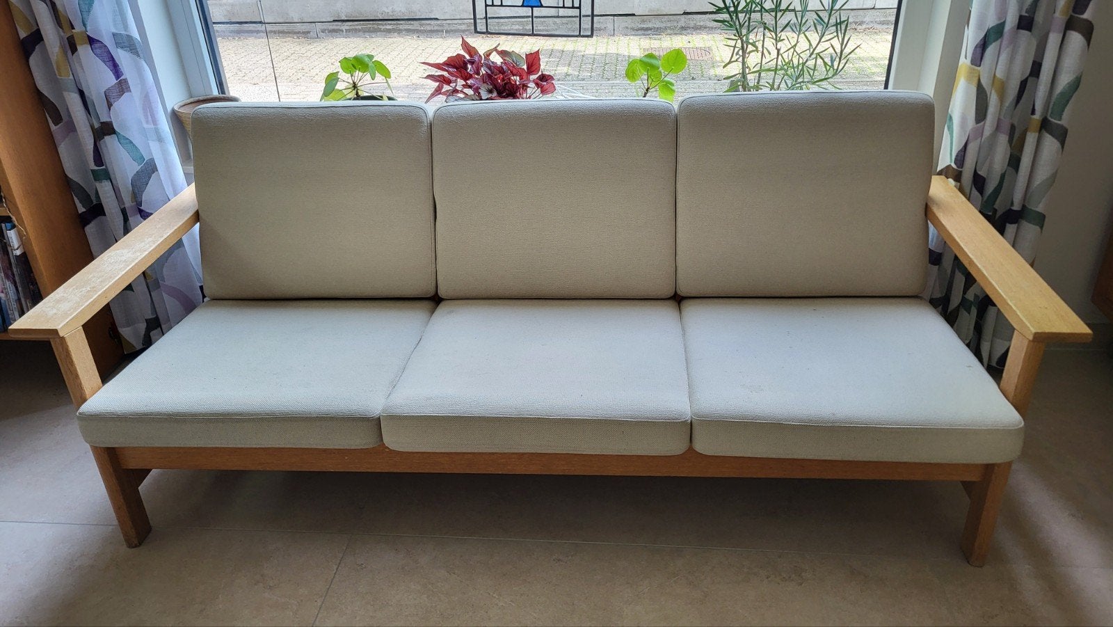 Fredericia model 2453 3-zits bankstel blank eiken  - Søren H, Huis en Inrichting, Ophalen, Hout, Gebruikt, 150 tot 200 cm