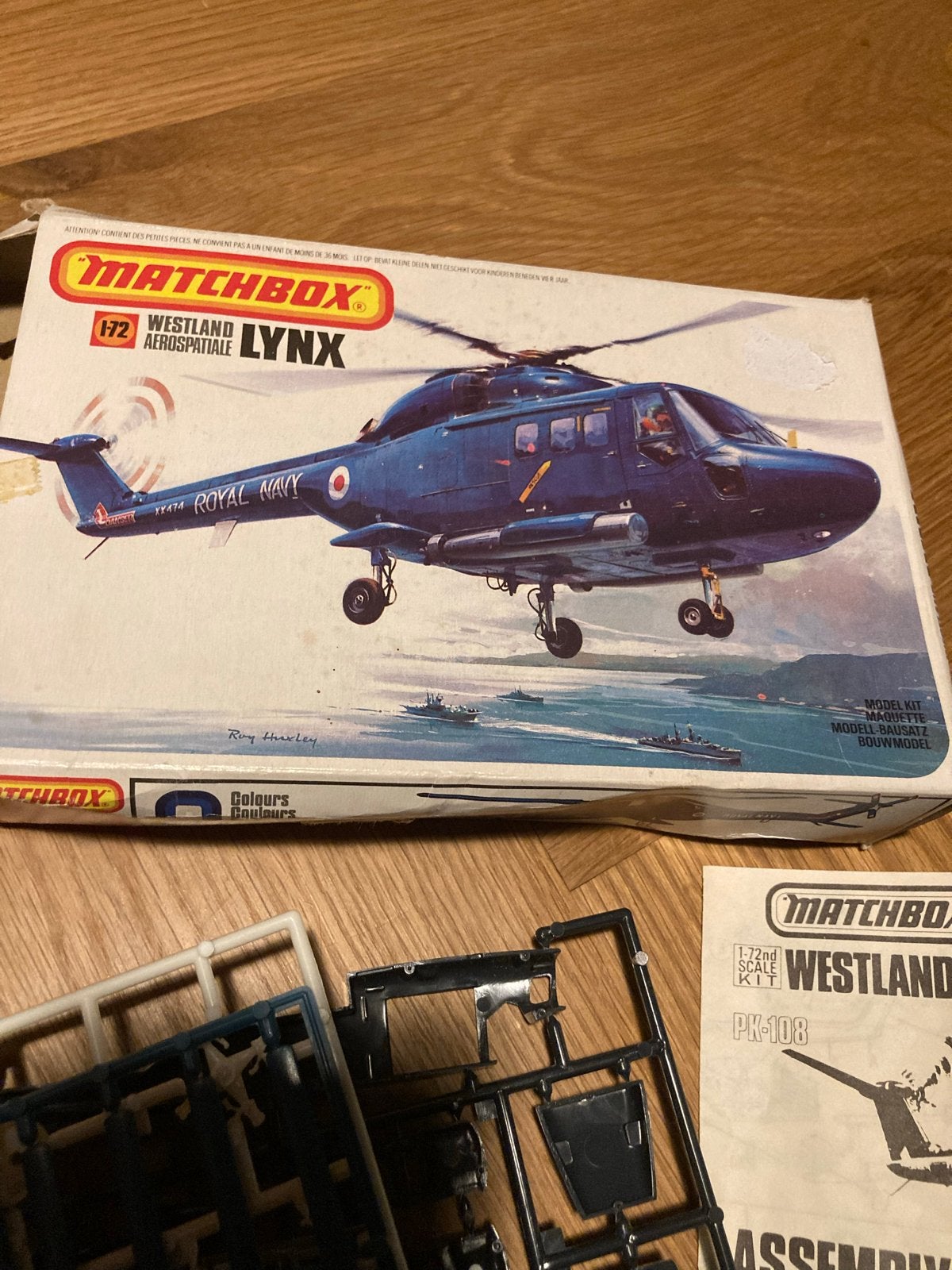 Matchbox Westland Lynx Helikopter Modelbouw Kit 1:72 (1974), Overige merken, 1:72 tot 1:144, Gebruikt, Helikopter