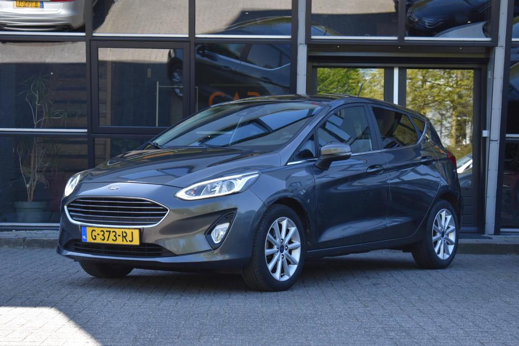 Ford Fiesta 1.0 EcoBoost Titanium Cruise Lane Keyless Led, Voorwielaandrijving, Gebruikt, 580 kg, Met garantie (alle)