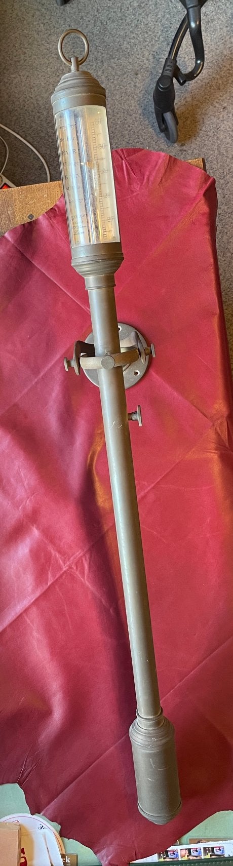 Scheeps kwik barrometer, Ophalen, Motorboot of Zeilboot