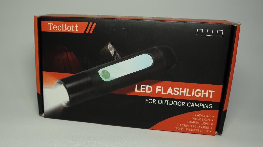 TecBott Outdoor Led zaklamp met ARC lighter, Nieuw, Ophalen of Verzenden, Yldyx112@outlook.com, JunBricht Ltd,  51 Chalton Street, London NW1 1HY