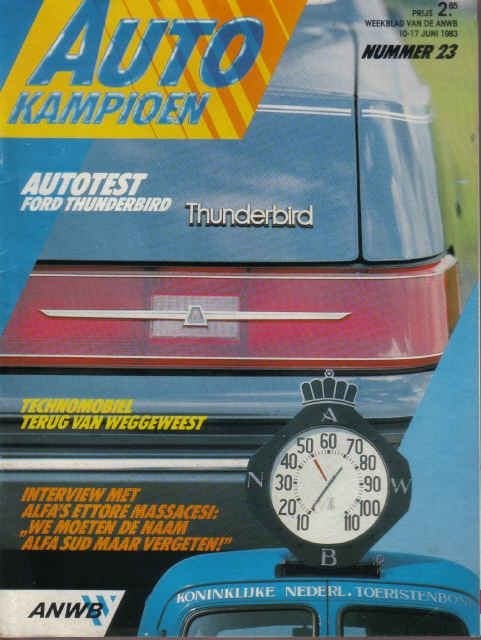 Autokampioen 23 1983 : Ford Thunderbird - Opel Kadett GTE, Ophalen of Verzenden, Gelezen, Algemeen