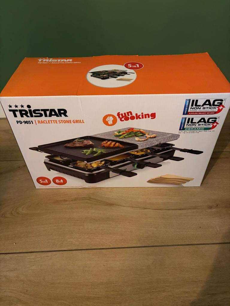 Nieuwe Tristar Gourmetset PD-9051 Raclette Stone Grill, Witgoed en Apparatuur, Gourmetstellen, Ophalen, Nieuw, 8 personen of meer