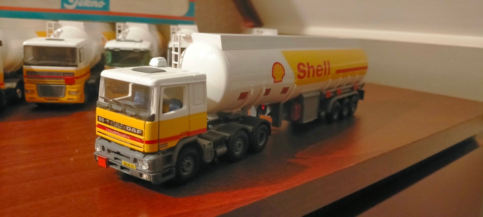 Tekno DAF 95 Shell - Miniatuur Vrachtwagens, Hobby en Vrije tijd, Modelbouw | Auto's en Voertuigen, Overige merken, Gebruikt, 1:50 of kleiner