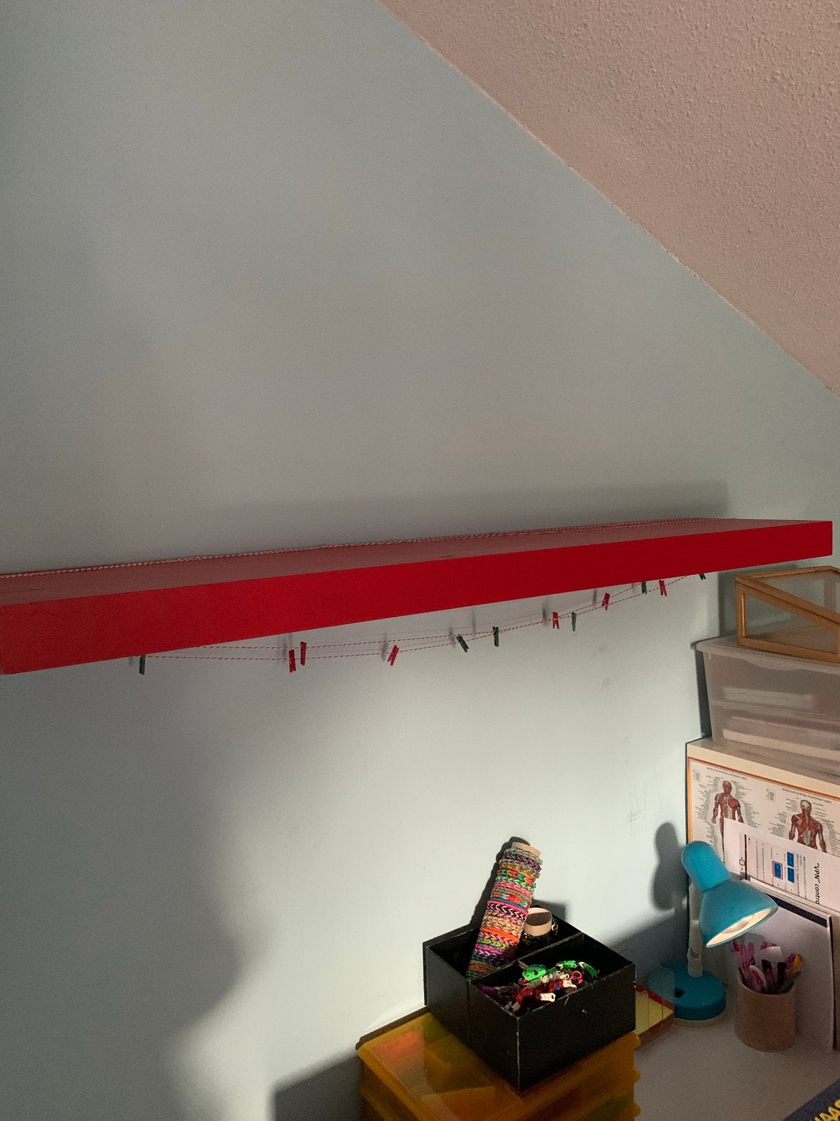 Rode wandplank lack ikea 110 cm, gratis af te halen, Ophalen of Verzenden, Gebruikt