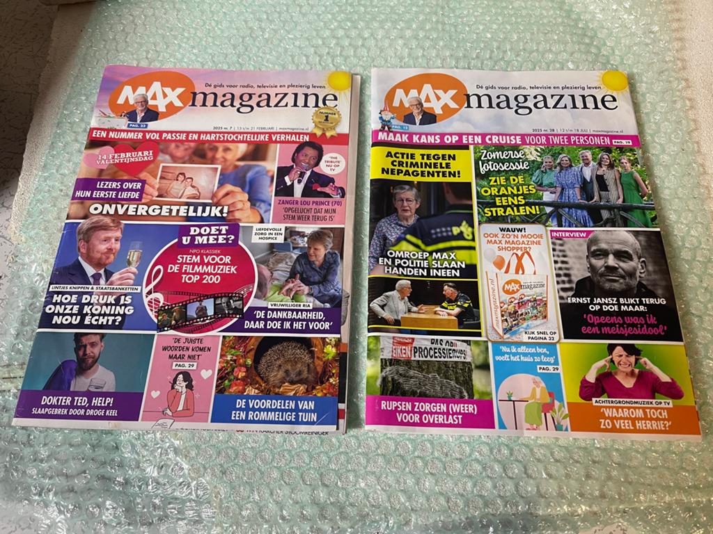 MAX Magazine - 2 nummers, Boeken, Tijdschriften en Kranten, Ophalen of Verzenden, Zo goed als nieuw, Muziek, Film of Tv