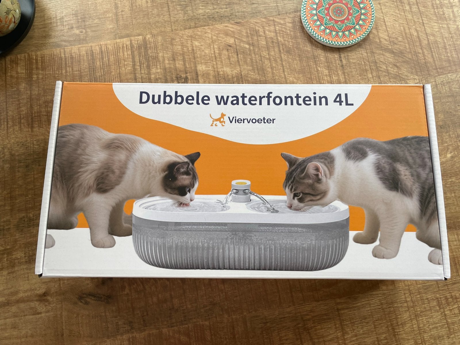 Dubbele waterfontein voor katten, Dieren en Toebehoren, Ophalen of Verzenden, Nieuw