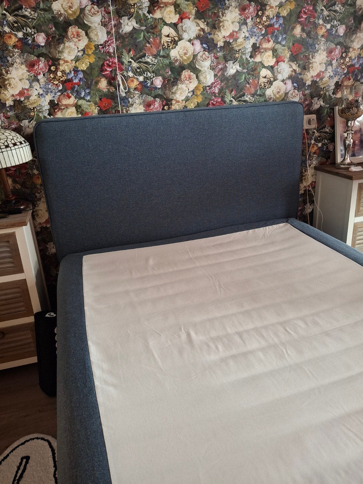 Boxspring  Dunvik  Ikea zonder matras1.40 -2.00, Huis en Inrichting, Slaapkamer | Boxsprings, Ophalen, Blauw, Tweepersoons, 140 cm