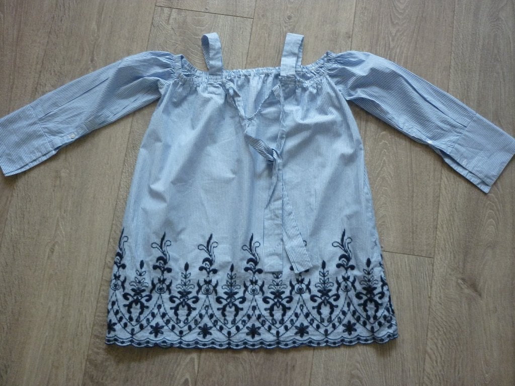 Blouse XL, H&M, Blauw, Maat 46/48 (XL) of groter, Ophalen of Verzenden