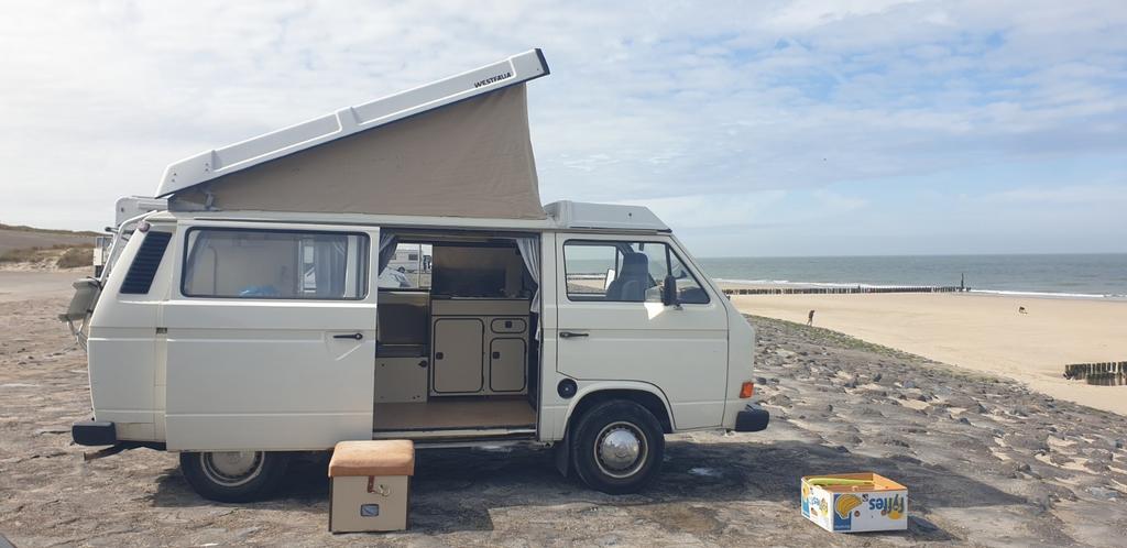 Iconische Volkswagen Westfalia T3 – Instapklaar, Auto's, Volkswagen, Overige carrosserieën, Wit, Origineel Nederlands, Particulier