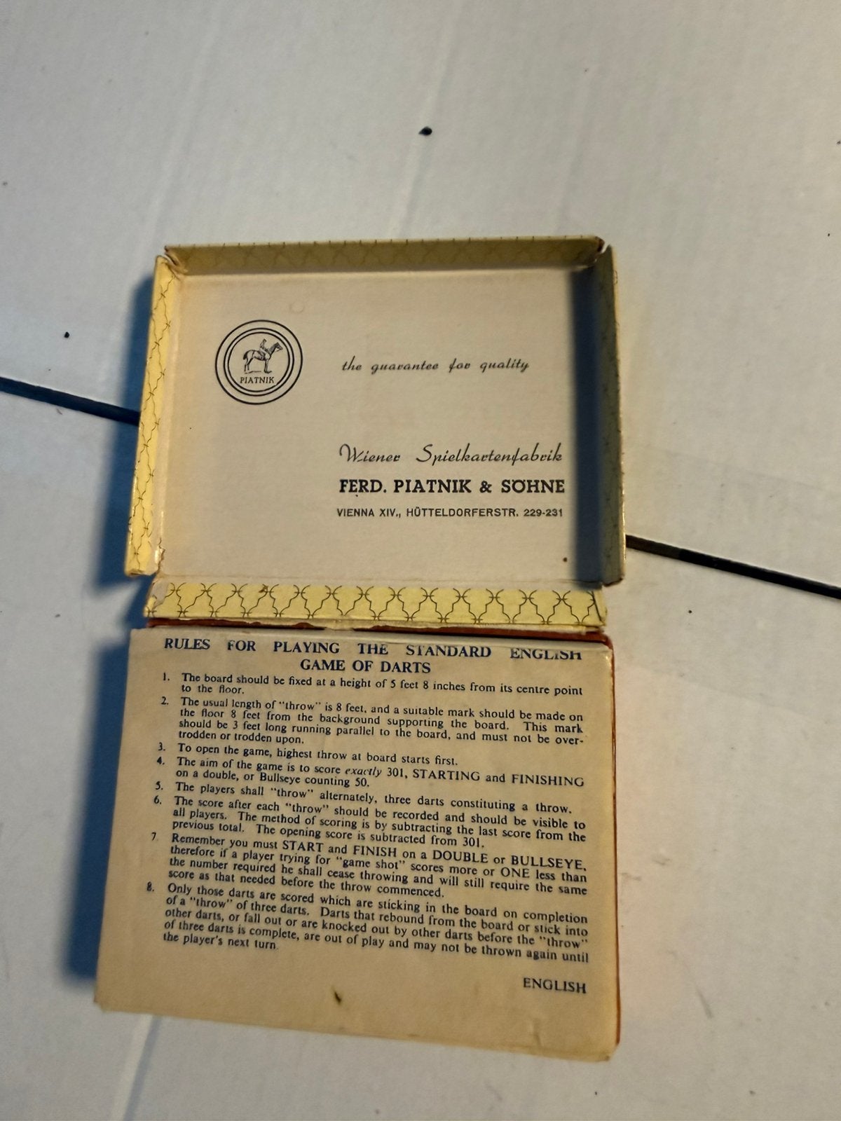 Piatnik dubbele speelkaarten set – Wenen ca. 1950/60, Verzamelen, Speelkaarten, Jokers en Kwartetten, Ophalen of Verzenden, Gebruikt