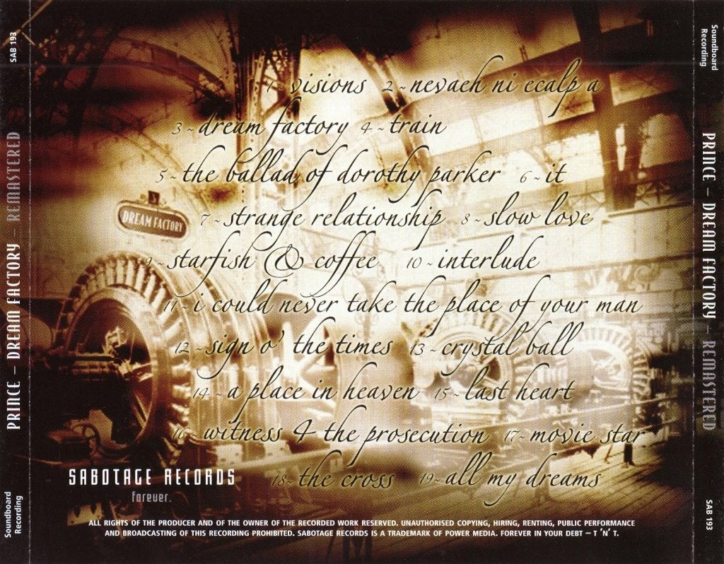 Prince - Dream Factory CD, Cd's en Dvd's, Import, Nieuw in verpakking, Album, Verzenden