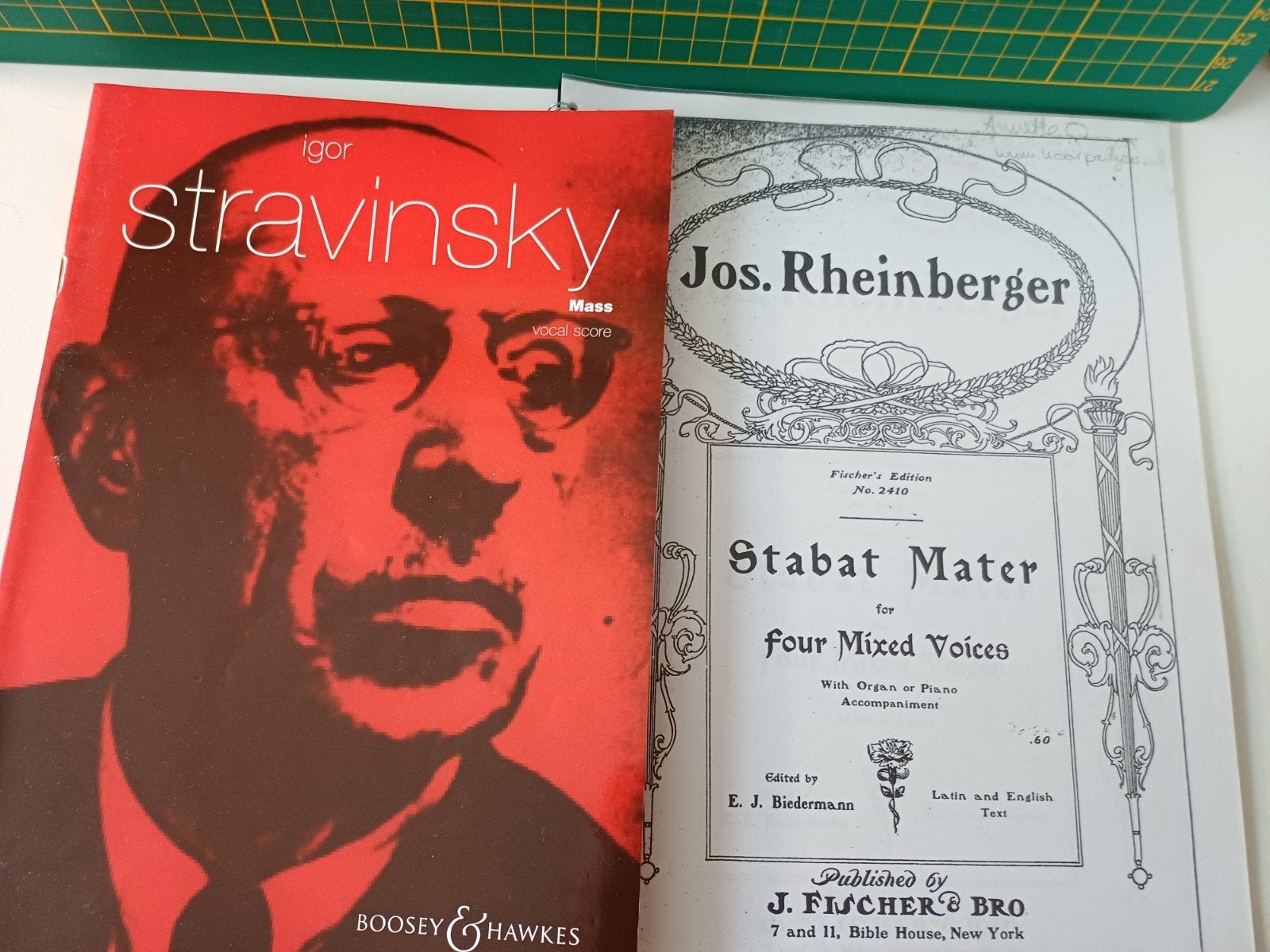 Pianouittrekseksel Rheinberger/Stravinsky, Ophalen of Verzenden, Zo goed als nieuw, Les of Cursus, Klassiek