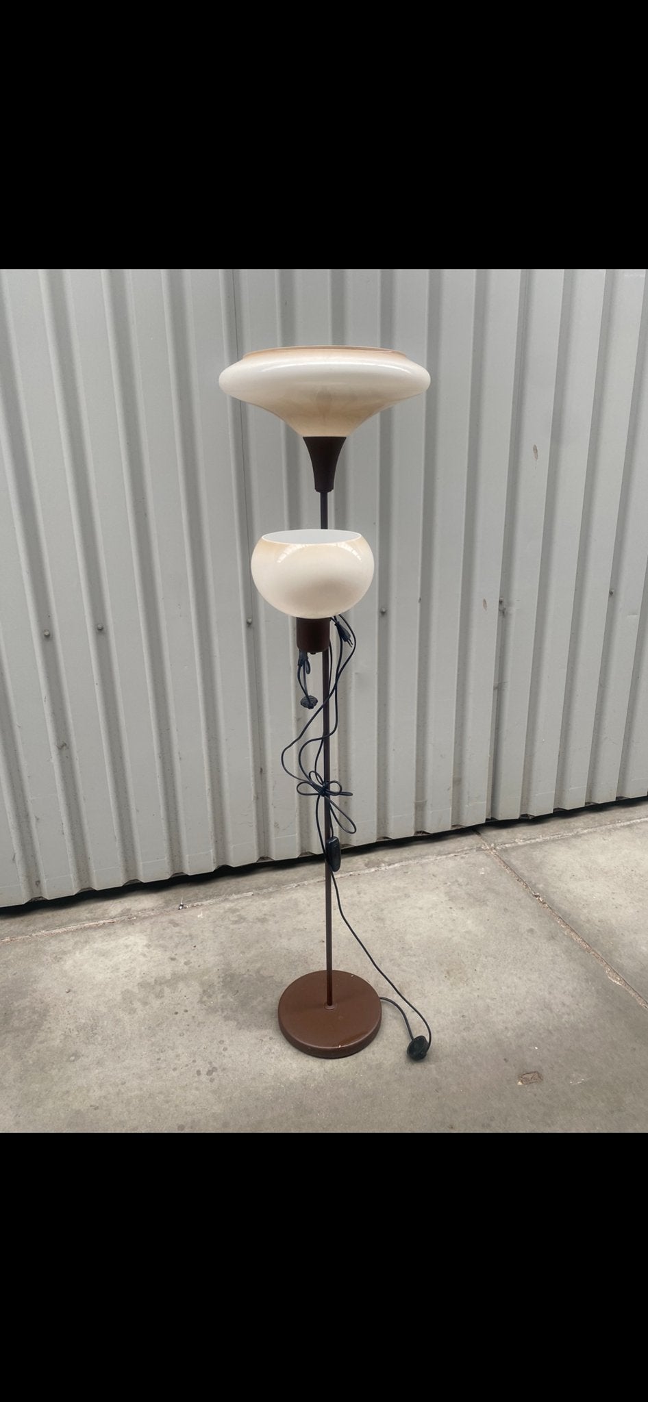 Dijkstra Staande Lamp Jaren '70 - Prachtige Verlichting, Ophalen, Gebruikt, E27 (groot), Metaal