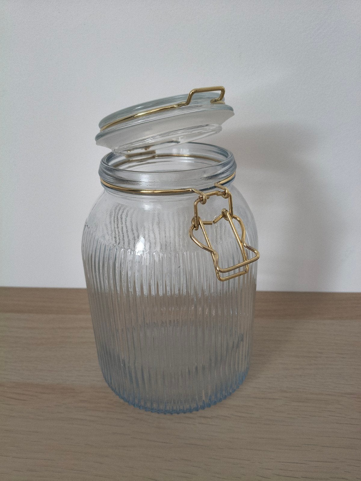 Glazen voorraadpot met beugelsluiting - 3 liter, Ophalen, Glas, Zo goed als nieuw, Voorraadpot