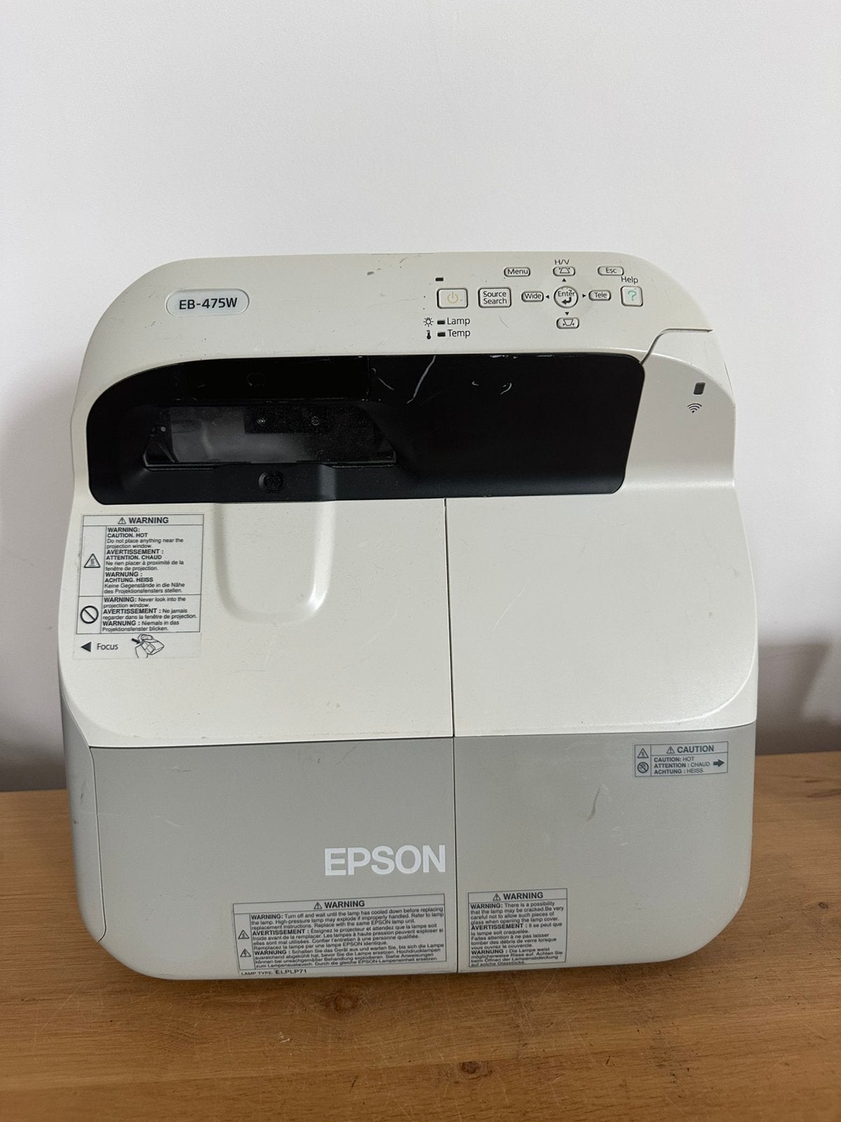 Nette Epson EB-475W Ultra Short Throw 2600 lumen/ NIEUW lamp, HD (720), Epson, Ophalen of Verzenden, Zo goed als nieuw
