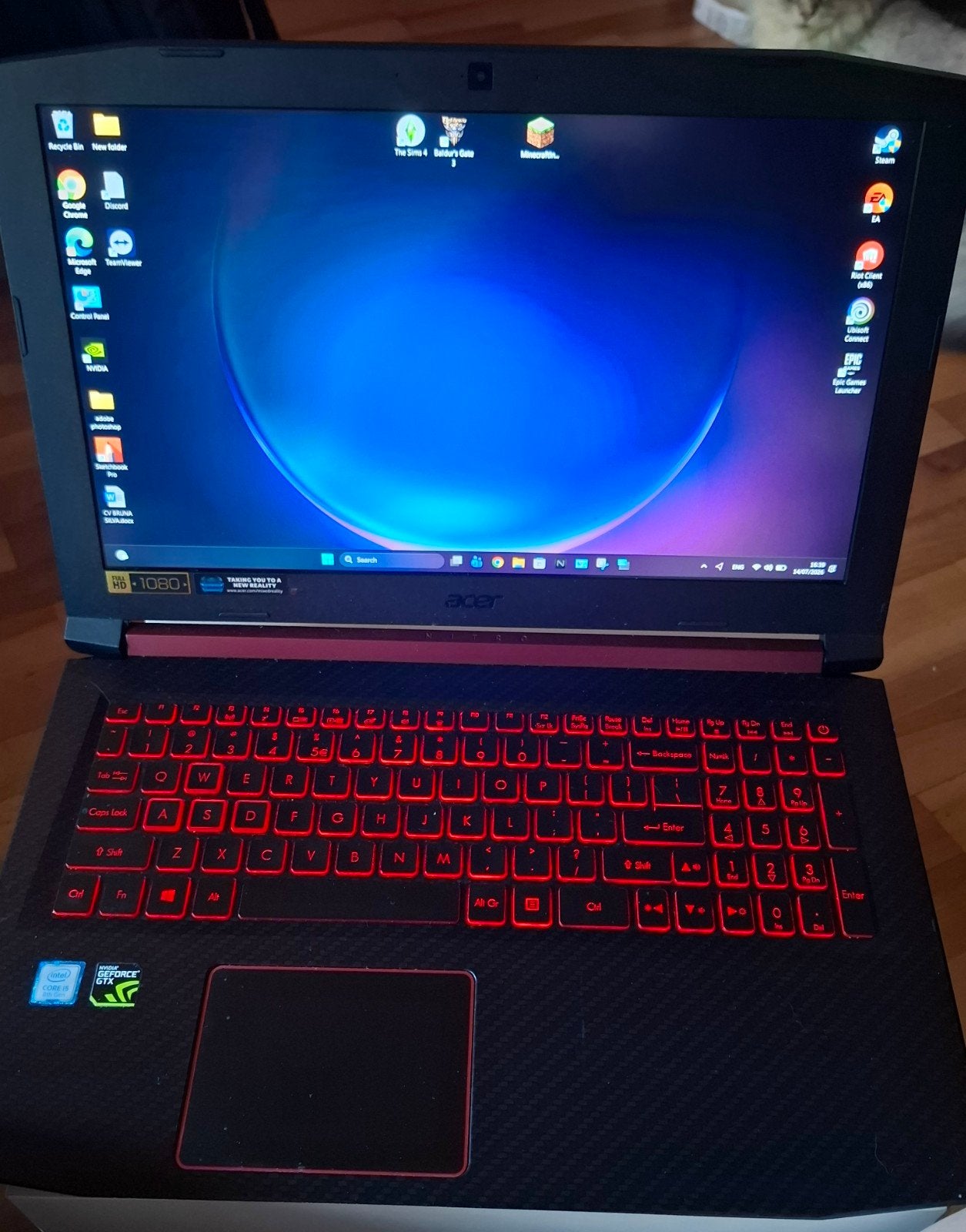 Acer Nitro 5 Gaming Laptop - i5-8300H, GTX 1050 Ti, 8GB RAM, Gebruikt, Met videokaart, 2 tot 3 Ghz, 8 GB