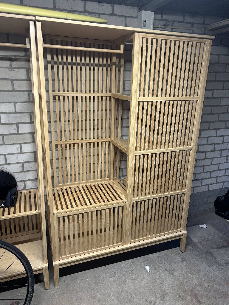 IKEA NORDKISA | Bamboe Kast, Ophalen, Met deur(en), 100 tot 150 cm, Zo goed als nieuw