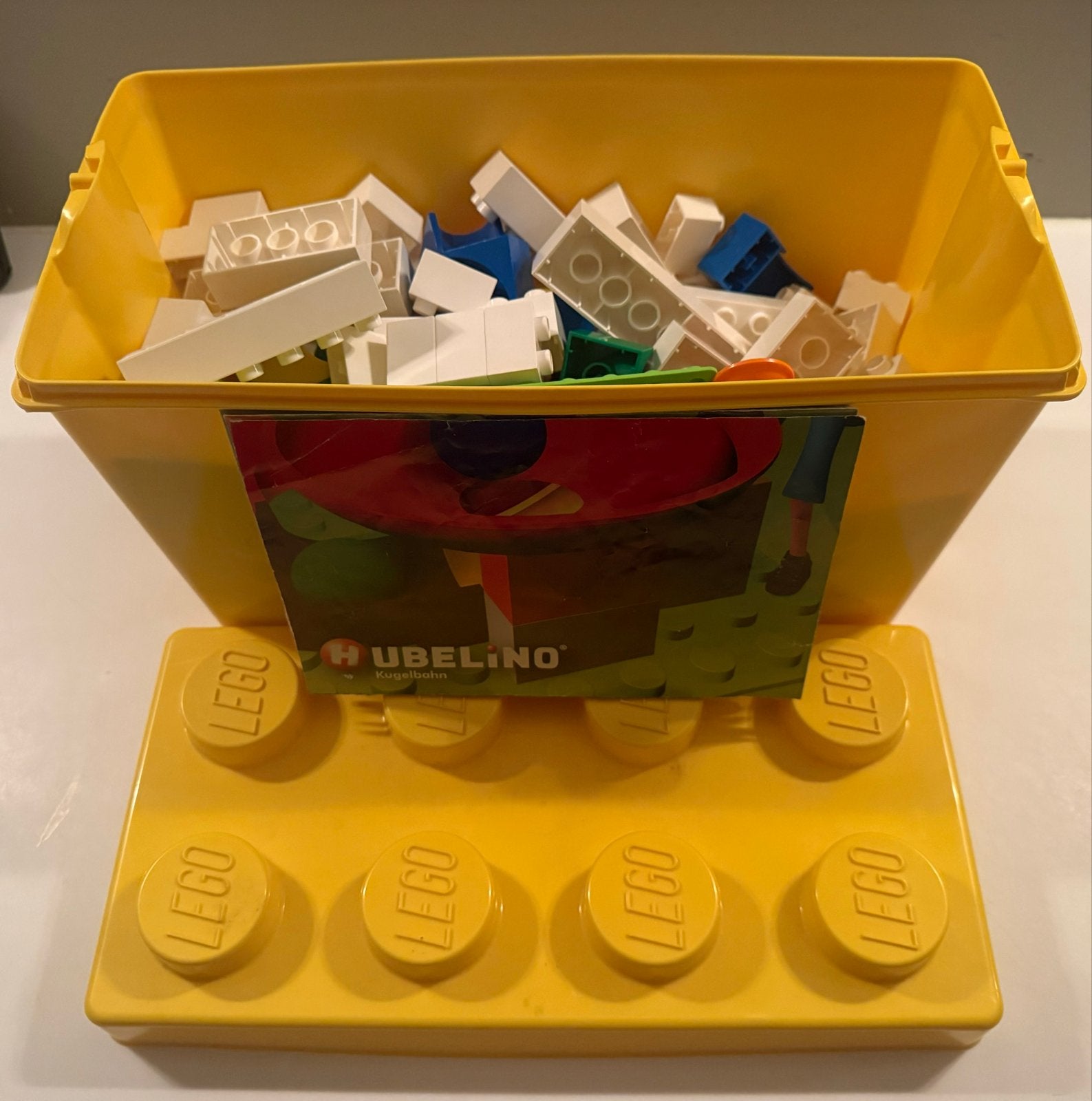 Hubelino Duplo knikkerbaan incl. opbergdoos, Kinderen en Baby's, Gebruikt, Ophalen of Verzenden, Duplo, Inclusief doos