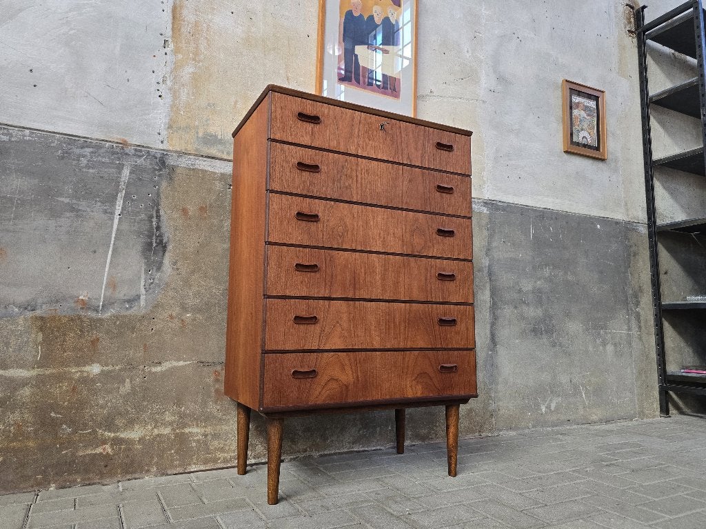Vintage Deens Design Ladekast Teak Mid Century Laden Kast 2