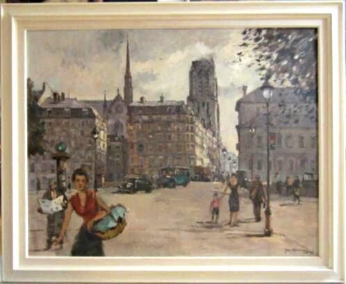 in PARIJS==Jan Korthals 1916-1972 == doek 88 x 112 cm ==, Ophalen