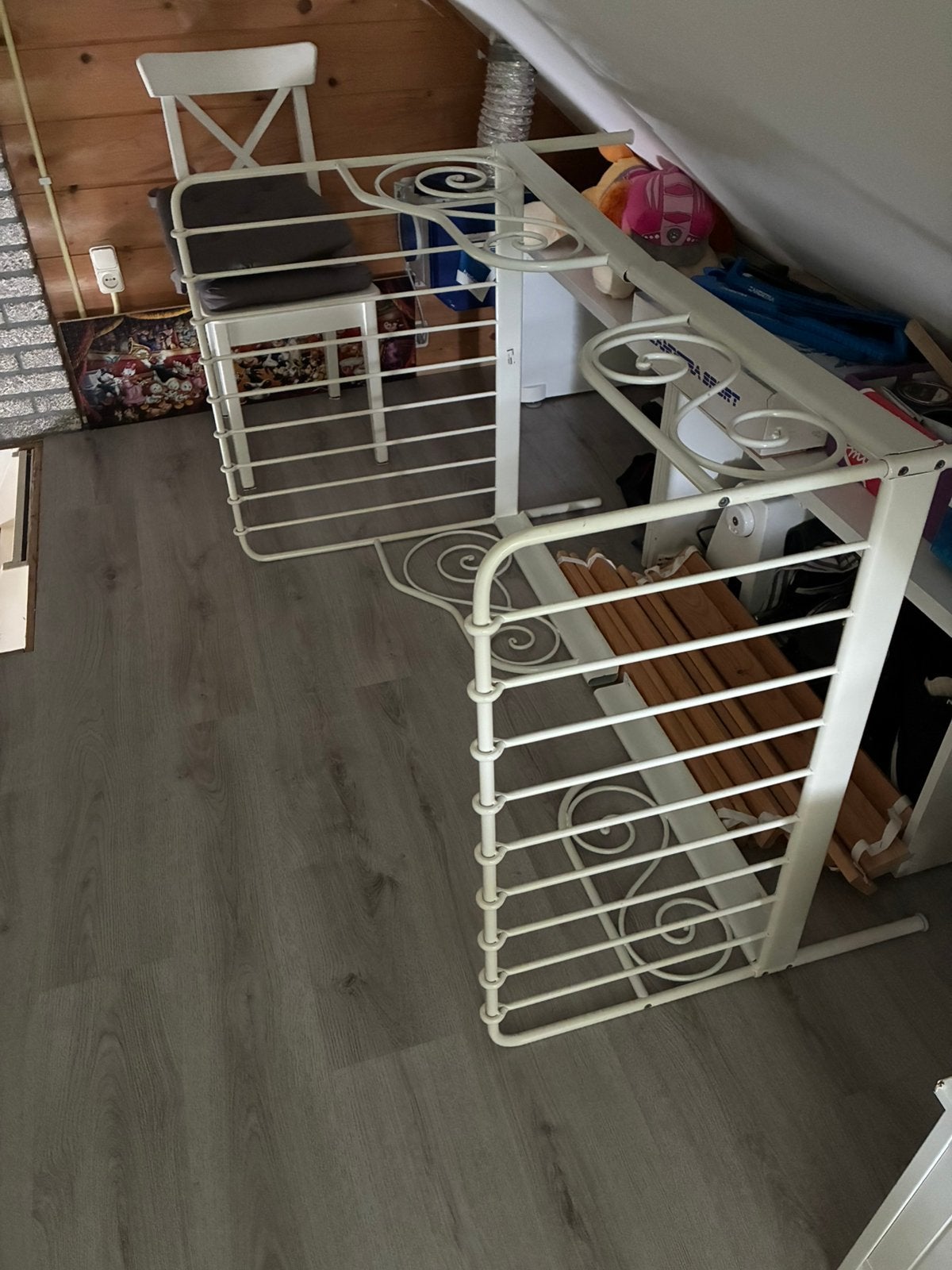 IKEA MINNEN meegroeibed wit, 80x200 cm, Ophalen, Gebruikt, 70 tot 85 cm, Lattenbodem