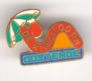 Oostende vintage pin emaille, Verzenden, Zo goed als nieuw, Transport