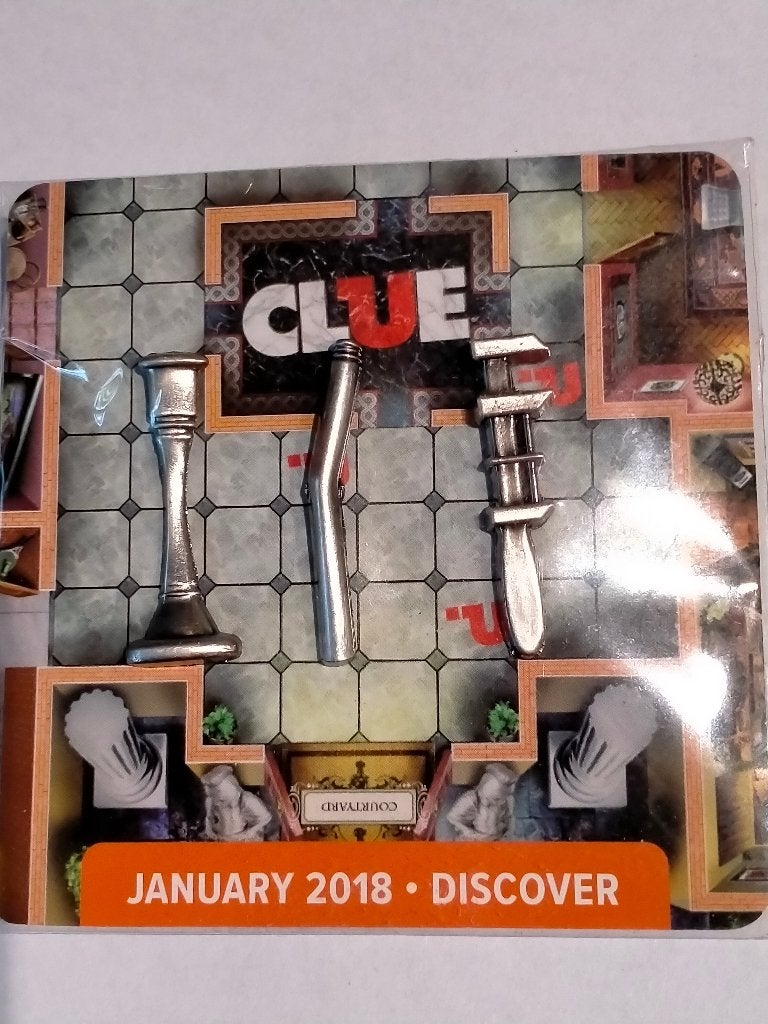 Lootcrate DX Clue Cluedo Discover pins set rare, Ophalen of Verzenden, Zo goed als nieuw