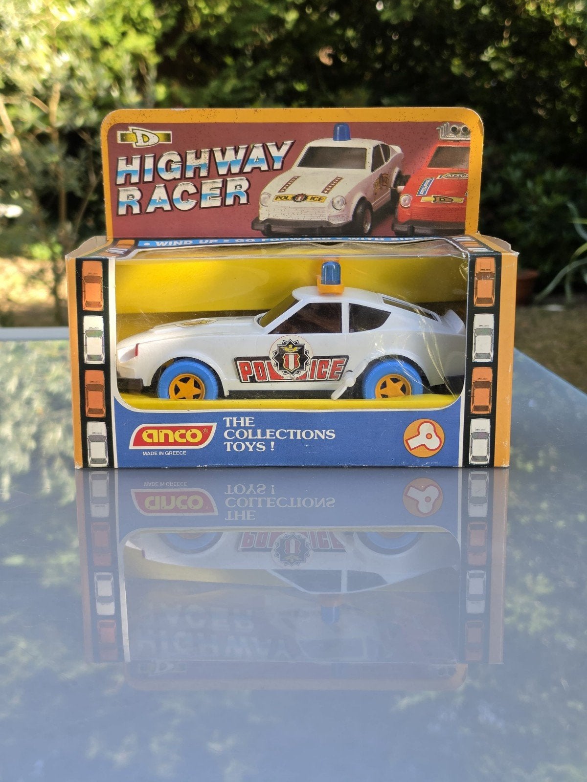 Oude Datsun 240z politiewagen modelauto Anco Toys Greece, Ophalen of Verzenden, Zo goed als nieuw