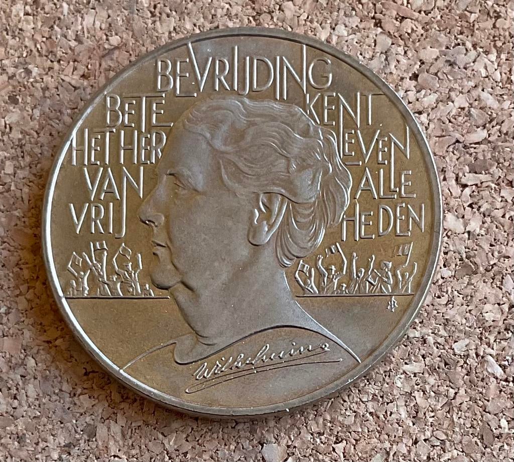 Penning - Nederland 10 ECU - 50 jaar Bevrijding 1995, Ophalen of Verzenden, Overige materialen, Nederland