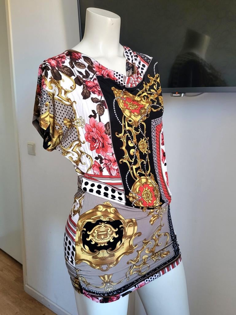Prachtige RINASCIMENTO Jurk Barok Patchwork Print Y2K stijl, Rinascimento, Ophalen of Verzenden, Zo goed als nieuw, Maat 36 (S)