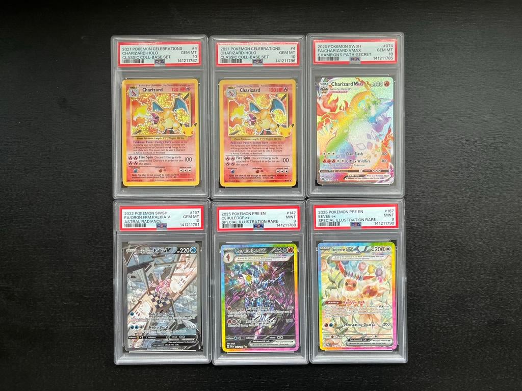 PSA graded pokemon kaarten verzameling (los kopen kan ook), Ophalen of Verzenden, Zo goed als nieuw, Meerdere kaarten