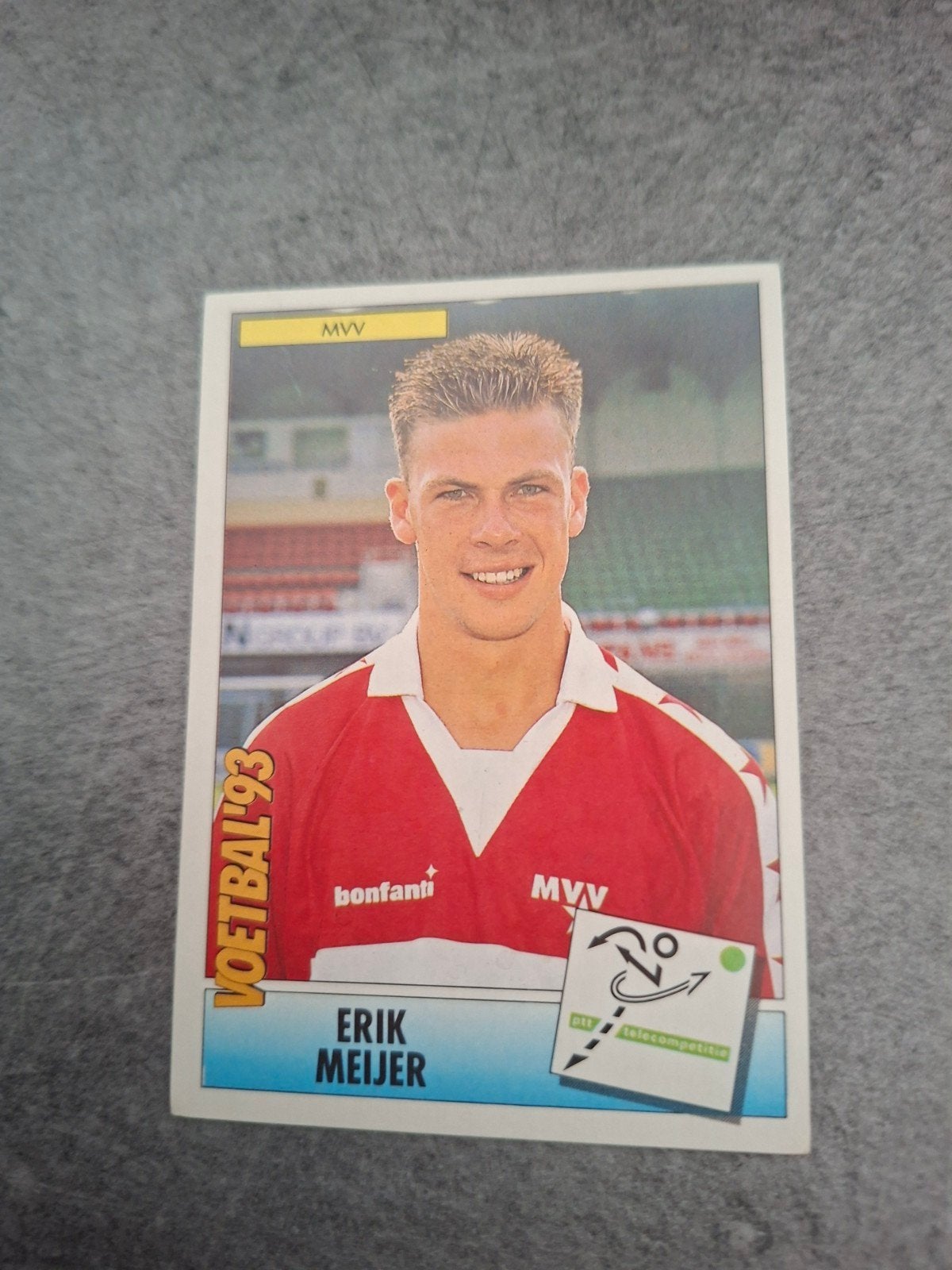 Panini sticker Voetbal 93. Erik Meijer MVV Maastricht., Ophalen of Verzenden, Zo goed als nieuw, Sticker