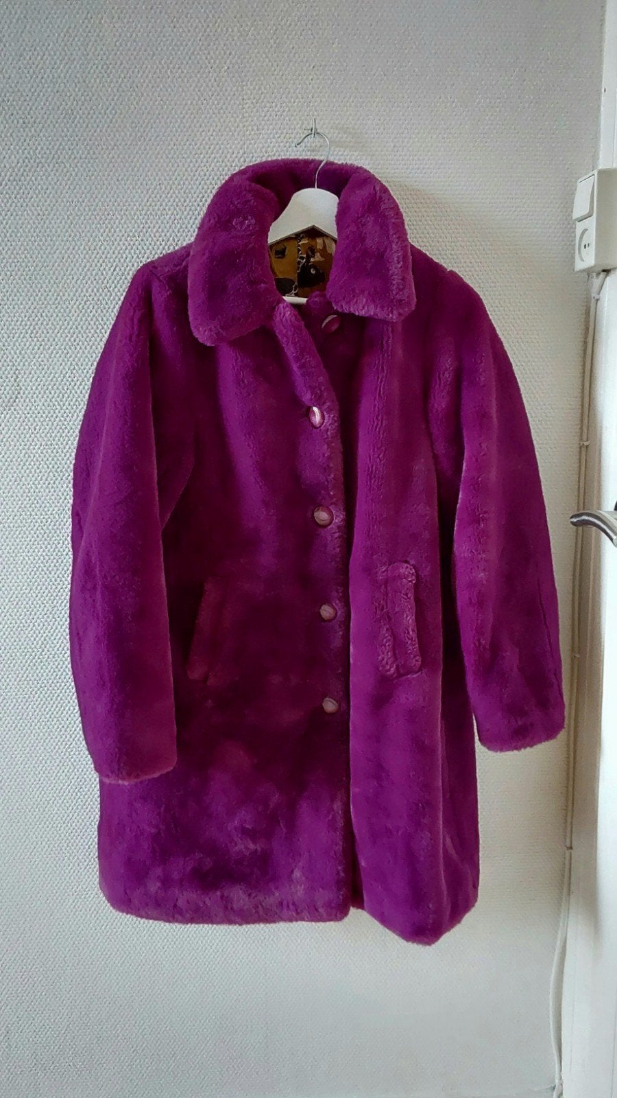 moooe King Louie Faux Fur Winterjas Maat 36, Kleding | Dames, Paars, Ophalen of Verzenden, Zo goed als nieuw, King Louie