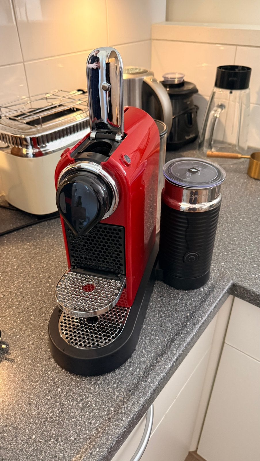 Nespresso Citiz and Milk Foamer, Verzenden, Gebruikt, Krups