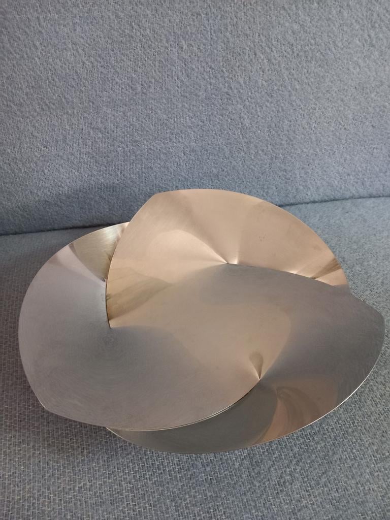 Alessi Resonance Schaal Geborsteld RVS 38cm - Alice Abi, Overige materialen, Gebruikt, Schaal, Ophalen of Verzenden