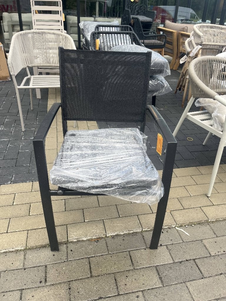 Stapelbare tuinstoel Pergo | Antraciet | Aluminium, Ophalen, Zo goed als nieuw, Aluminium, Stapelbaar