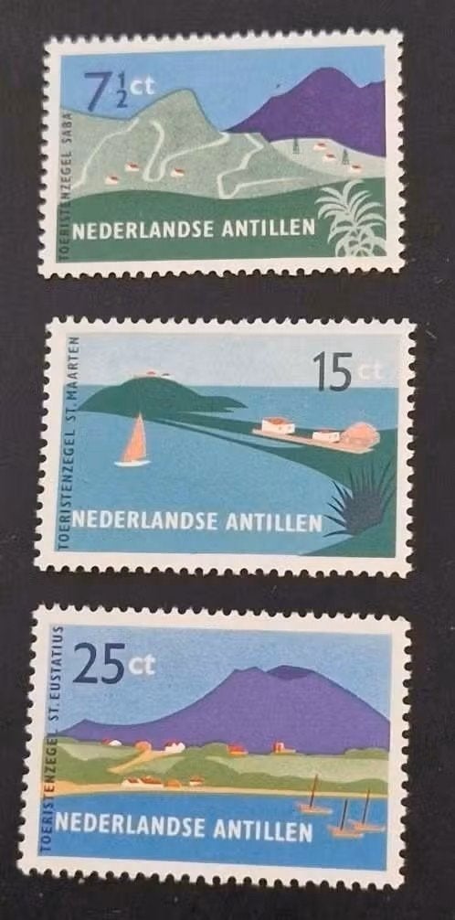 Nederlandse Antillen 1957 - nvph 262-264  - Toerisme, Ophalen of Verzenden