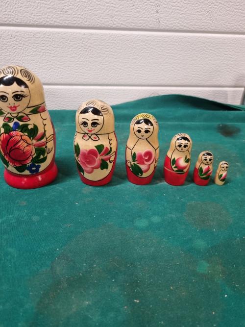 matroesjka zes stuks hout, Ophalen of Verzenden, 'T Olde Gre-j, Info@toldegrej.nl, Endepoelstraat 20f Didam