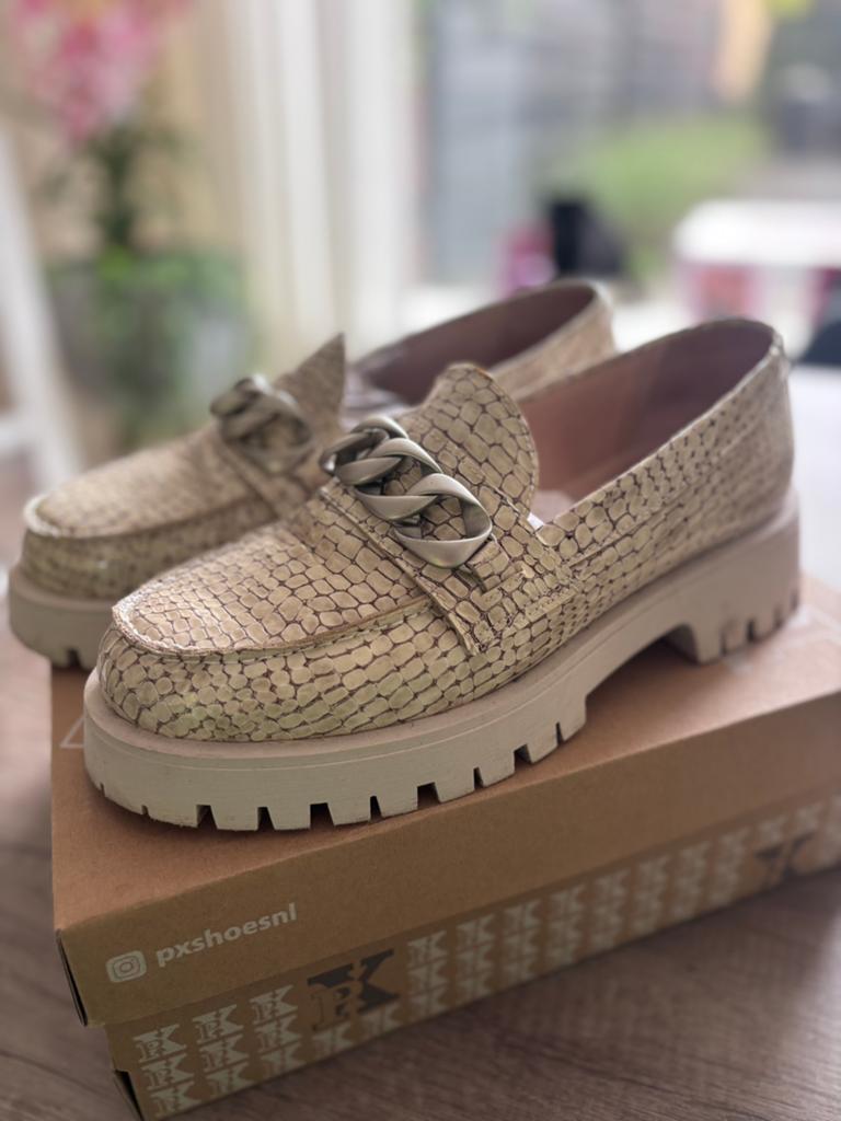 PX Fiola Loafers maat 40, Ophalen of Verzenden, Zo goed als nieuw, Zwart, Instappers