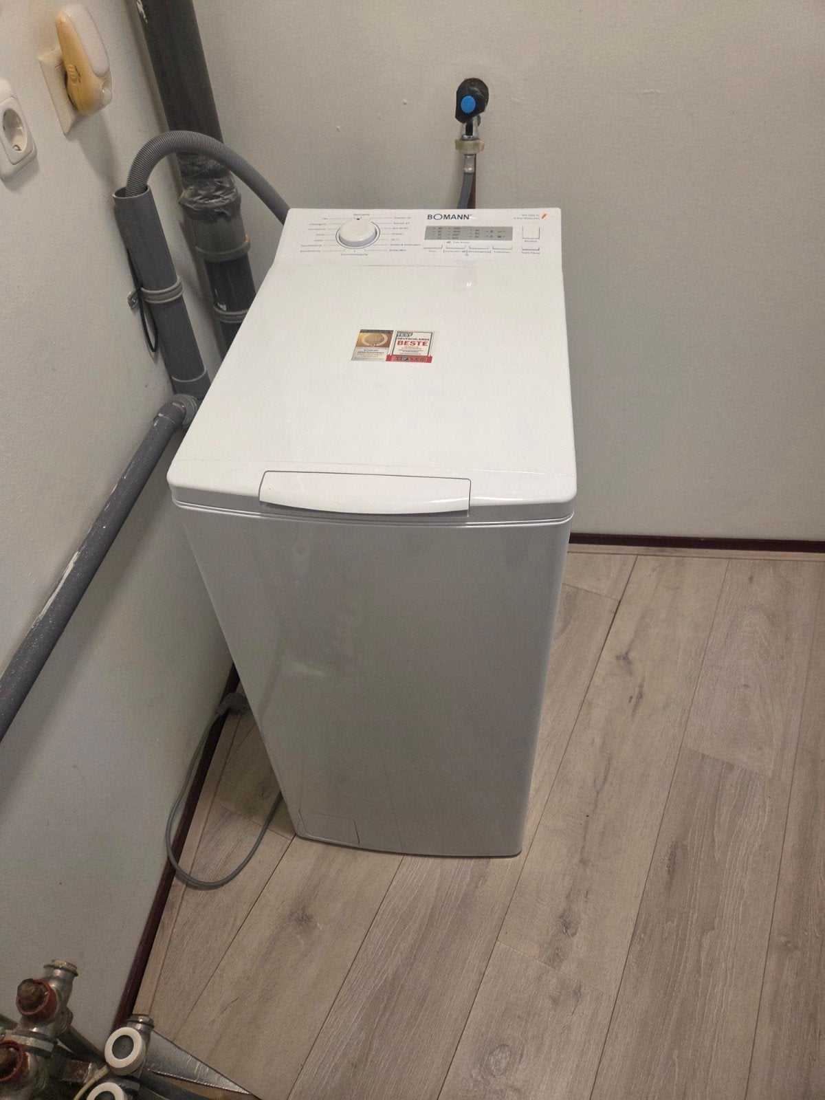 BOMANN Bovenlader Wasmachine - Compact en Efficiënt, 6 tot 8 kg, Bovenlader, Ophalen of Verzenden, 85 tot 90 cm