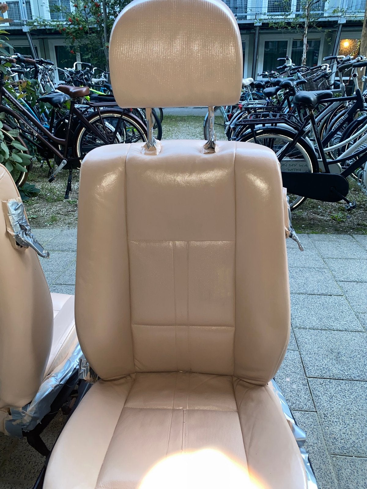 BMW E46 Coupé Voorstoelen - Beige Leder, Auto-onderdelen, Interieur en Bekleding, Ophalen of Verzenden, Gebruikt, BMW