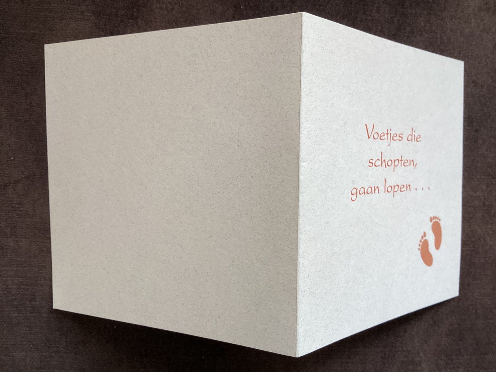 Lotte. Klein, eenvoudig kaartje met voetjes, Verzamelen, Ophalen of Verzenden, 1990 tot 2000