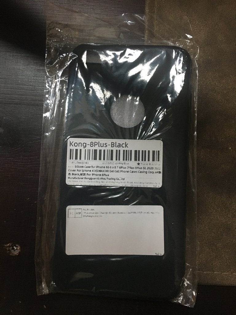 iPhone 8 plus telefoonhoesje zwart cover, Telecommunicatie, Ophalen of Verzenden, Nieuw, IPhone 8 Plus, Zwart