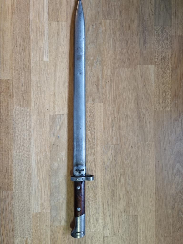 Iraanse (Perzische) M98/29 (vroeg) bajonet, Verzamelen, Ophalen of Verzenden, Landmacht, Mes of Dolk