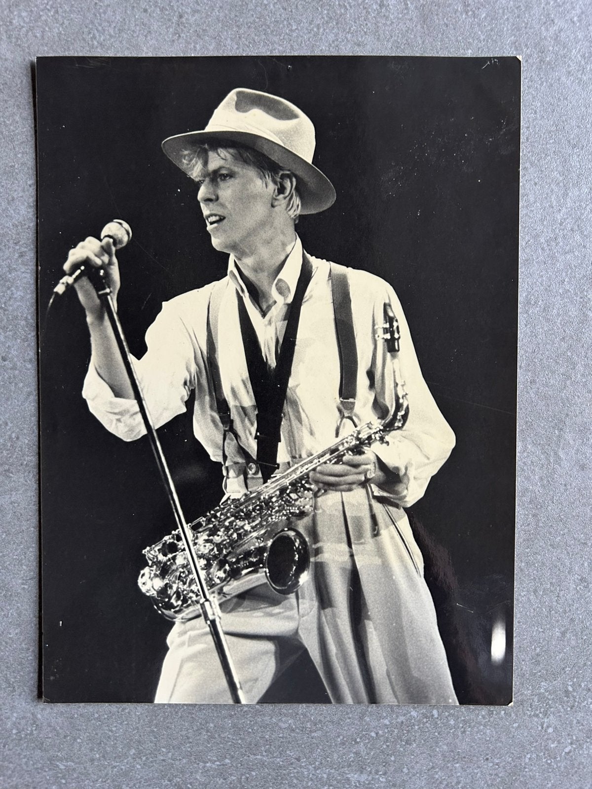 David Bowie foto, Ophalen of Verzenden, Gebruikt, Foto of Kaart