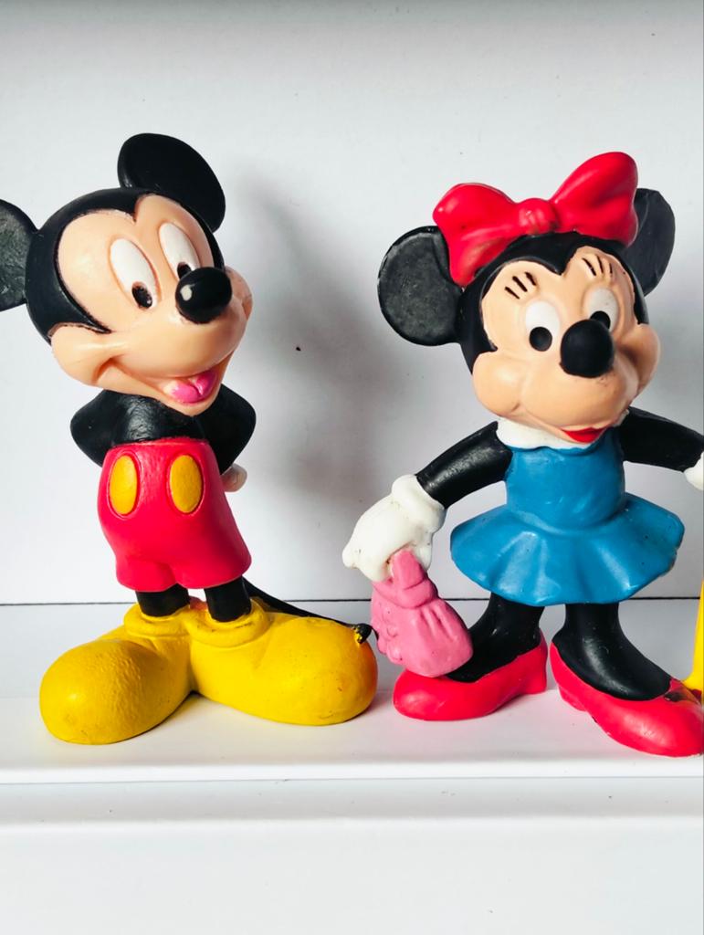 Vintage Disney Mickey en Minnie Mouse Beeldjes, Verzamelen, Disney, Ophalen of Verzenden, Mickey Mouse, Zo goed als nieuw, Beeldje of Figuurtje