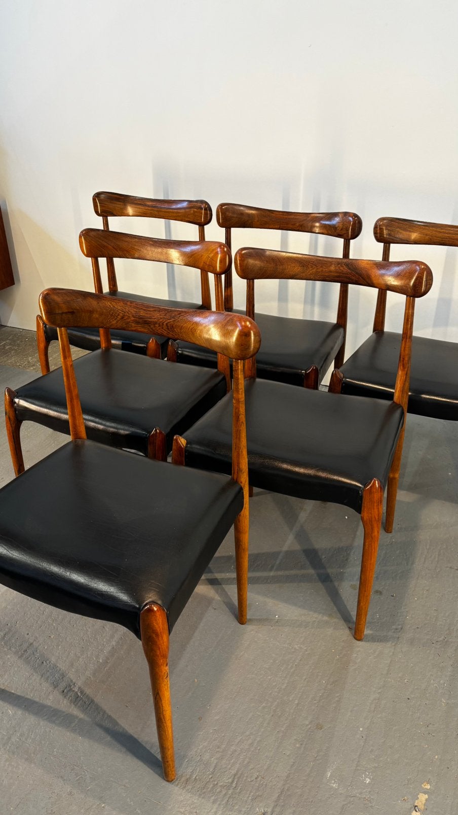 SALE Set (6) Vintage Palissander stoelen, Antiek en Kunst, Ophalen